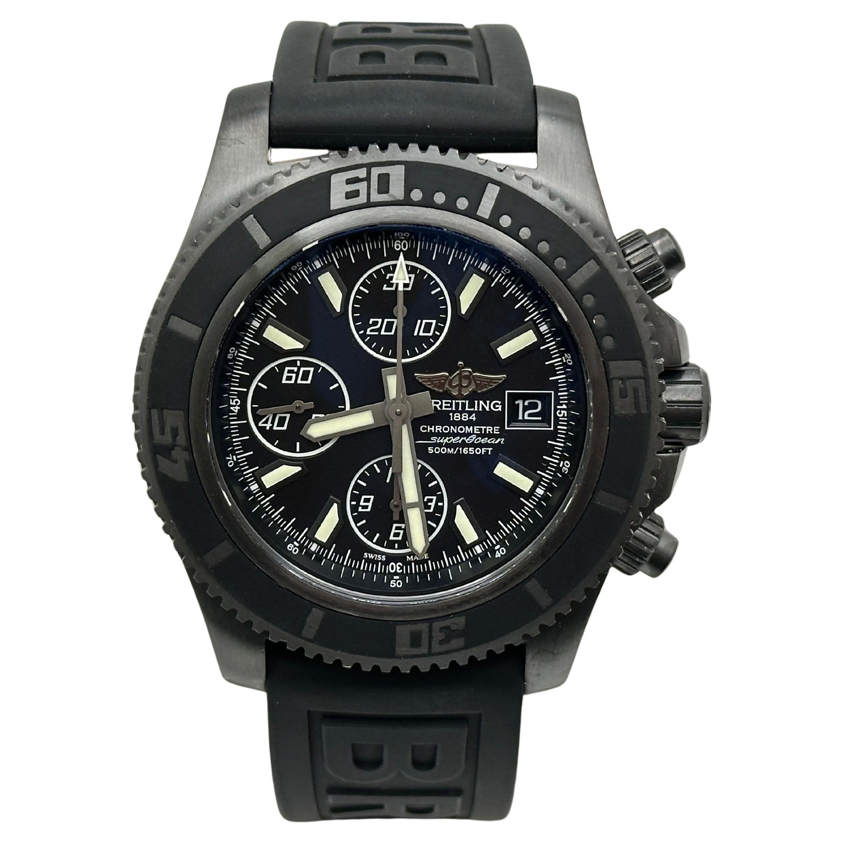 Breitling Superocean Chronograph II M13341 44mm in acciaio inossidabile PVD nero