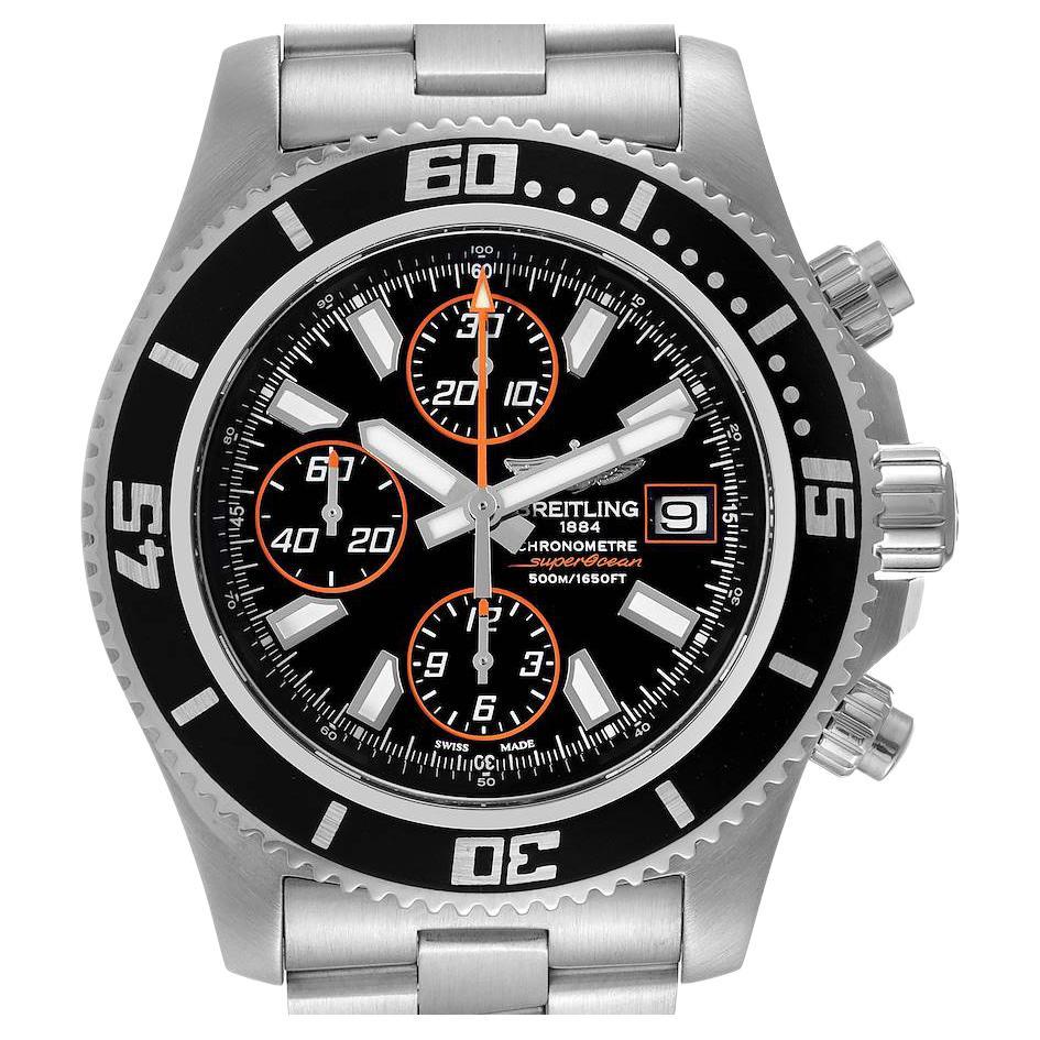 Breitling SuperOcean Chronograph II Orange Abyss Dial Watch A13341 Box Papers