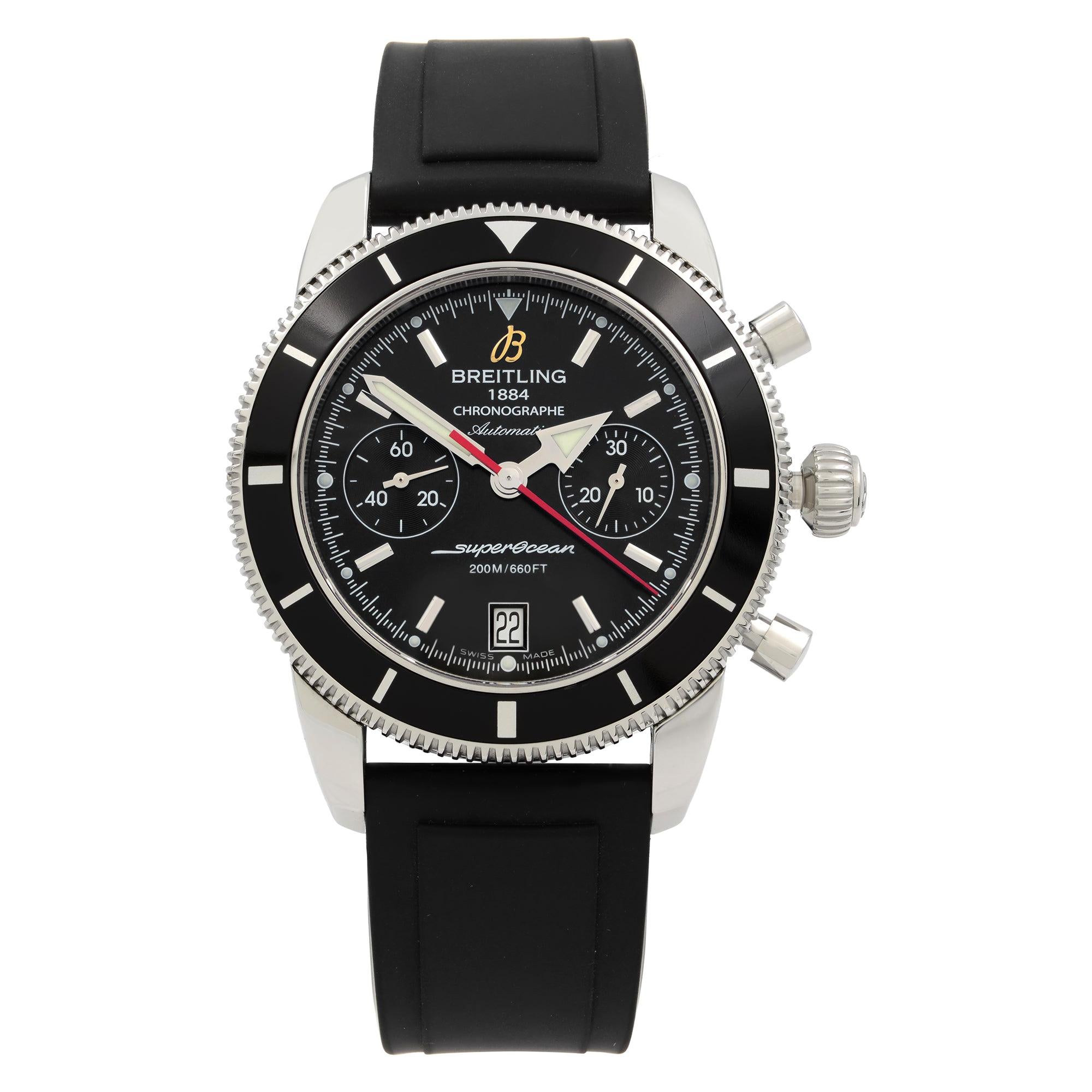 Breitling Superocean Chronograph Steel Black Dial Automatic Men's Watch A23370