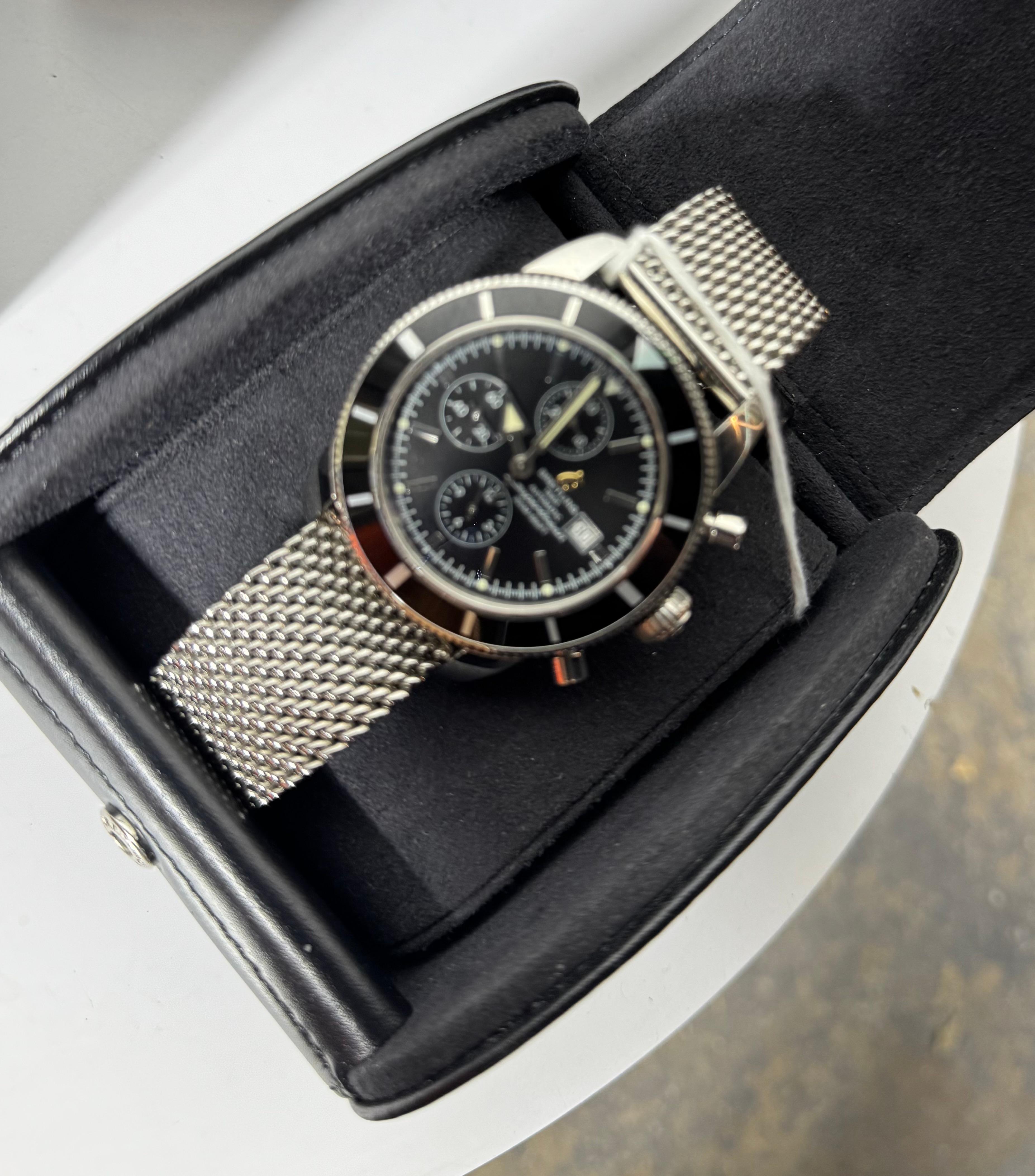 Breitling Superocean Cronografo Acciaio Quadrante Nero Orologio Automatico da Uomo In condizioni buone in vendita a Buffalo, NY