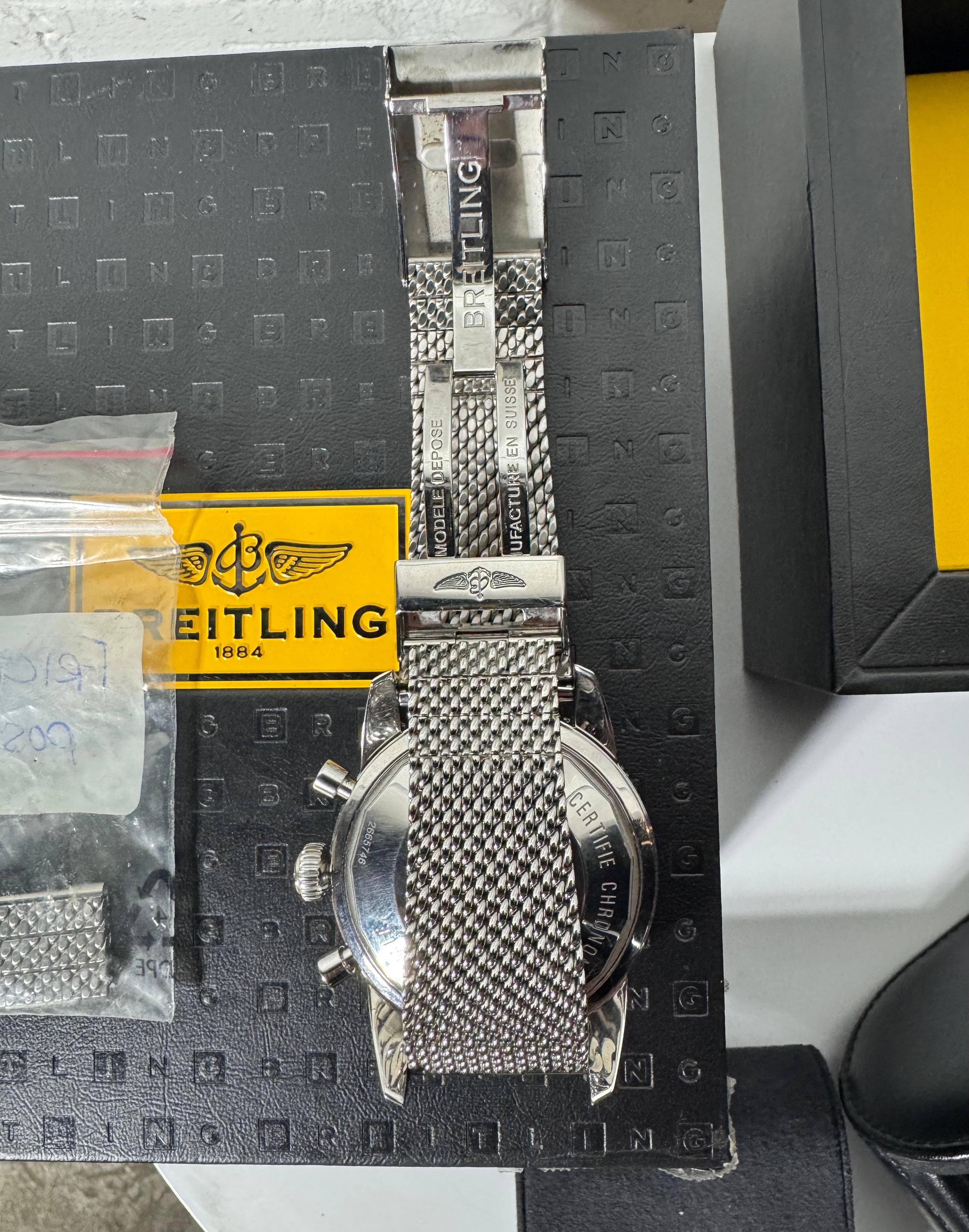 Breitling Superocean Cronografo Acciaio Quadrante Nero Orologio Automatico da Uomo in vendita 3