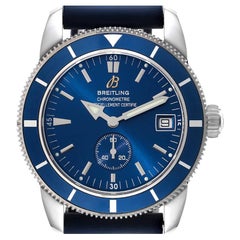 Breitling Superocean Heritage 38 Blue Dial Steel Mens Watch A37320 Box Papers