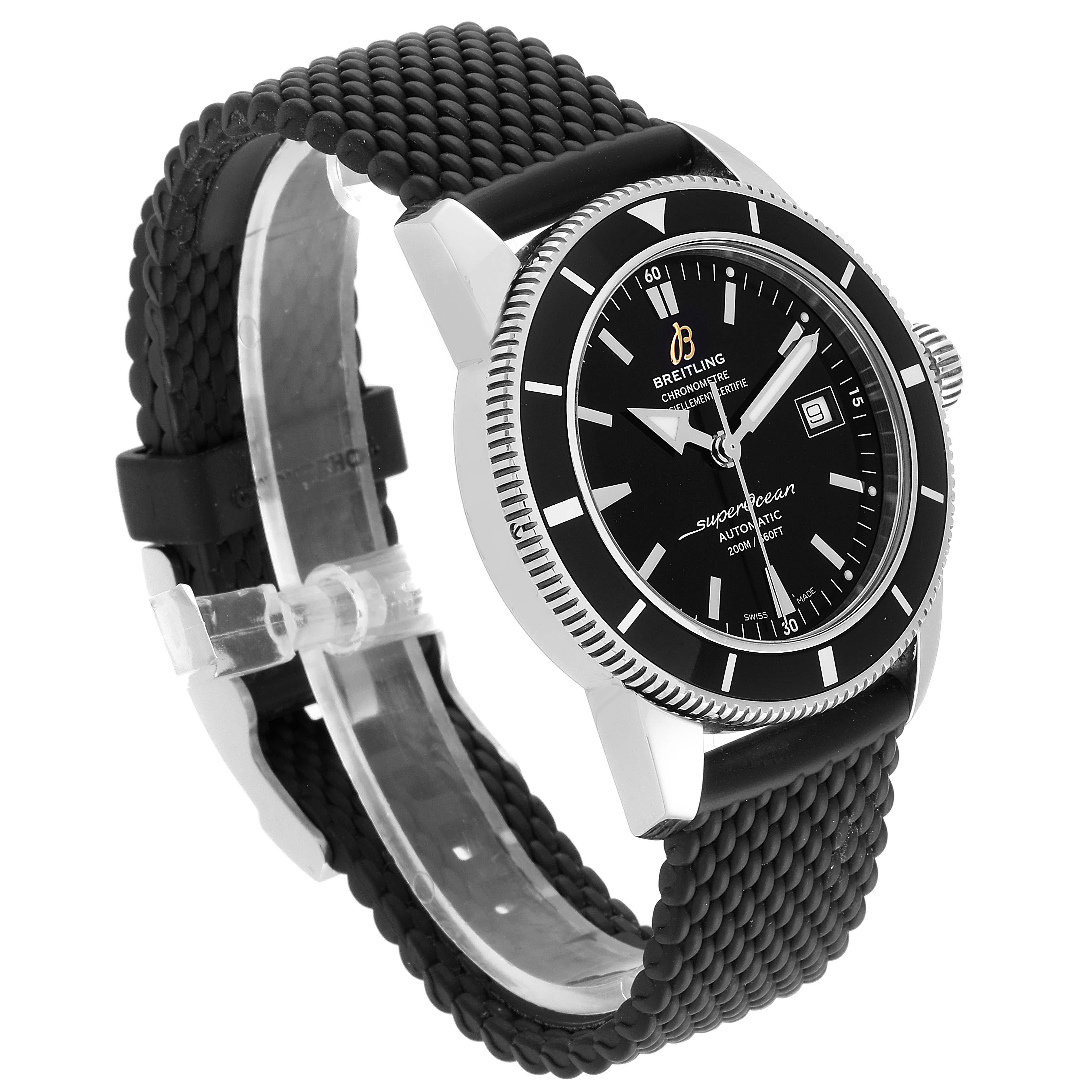Breitling Superocean Heritage 42 Black Dial Steel Men's Watch A17321 In Excellent Condition For Sale In Atlanta, GA