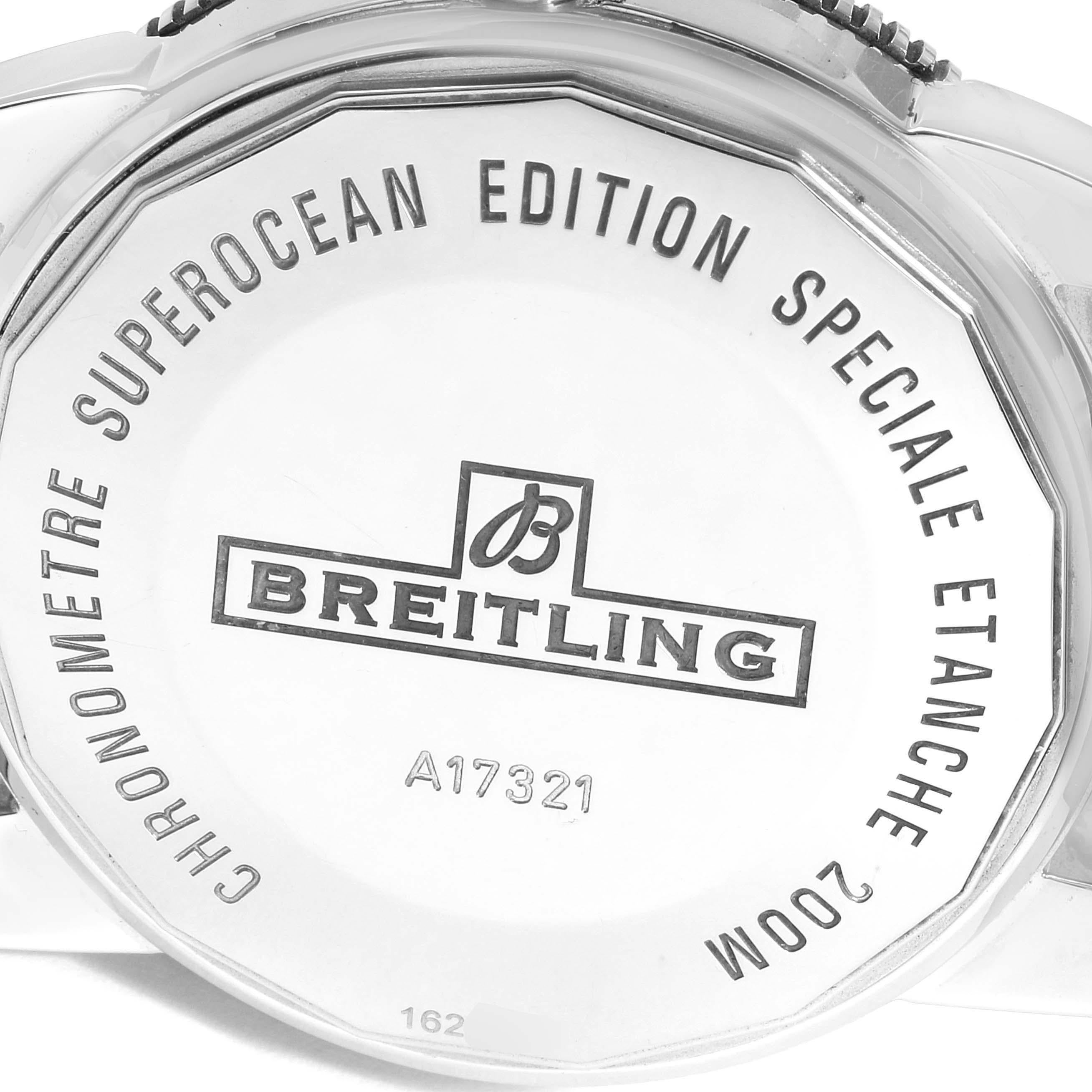 Breitling Superocean Heritage 42 Black Dial Steel Men's Watch A17321 For Sale 5