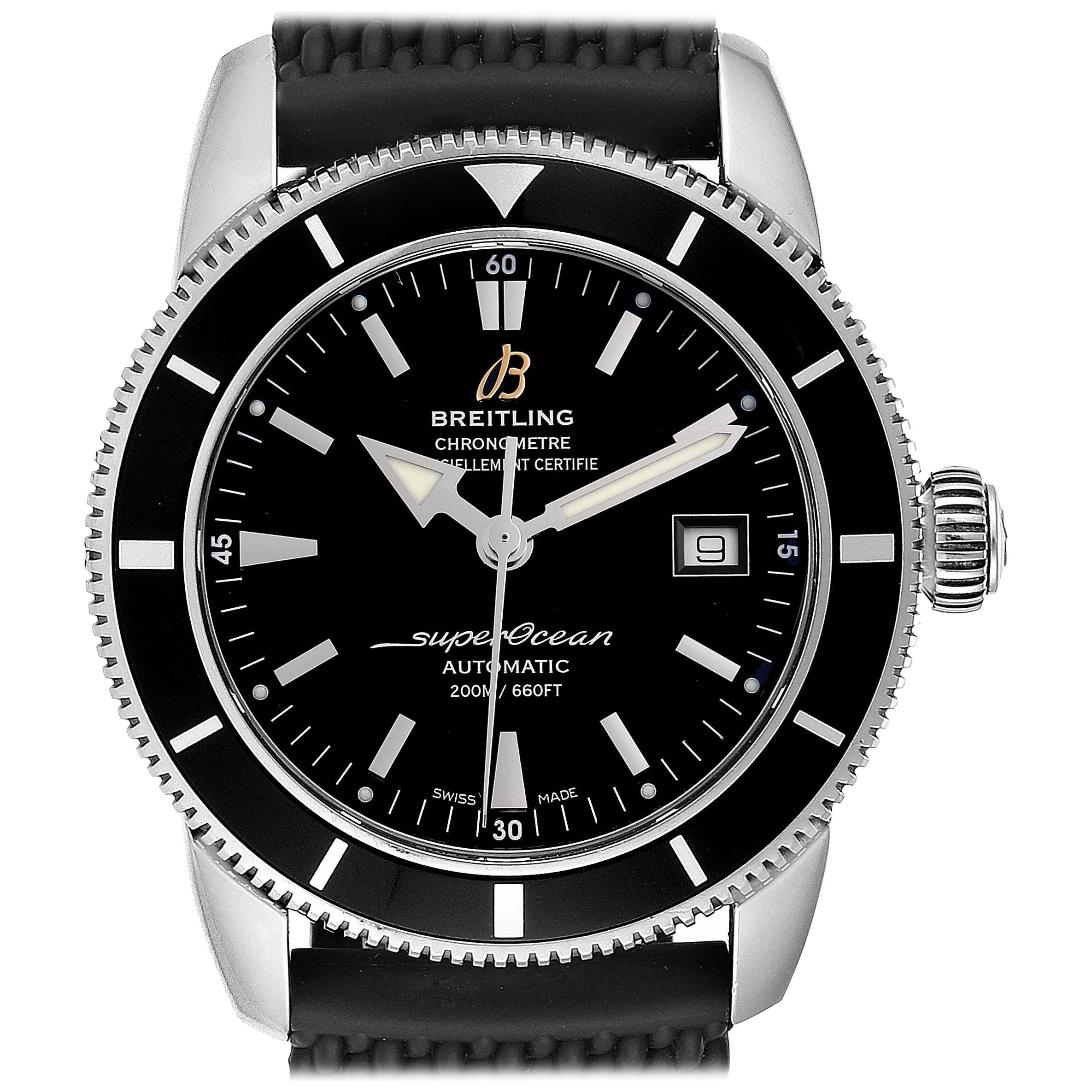 Breitling Superocean Heritage 42 Black Dial Steel Men's Watch A17321 For Sale