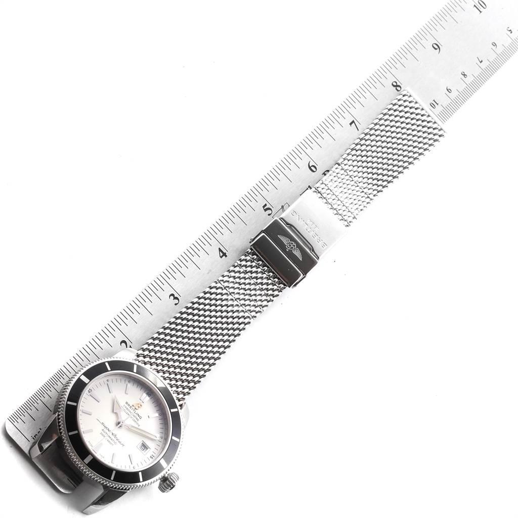 Breitling Superocean Heritage 42 Mesh Bracelet Steel Men's Watch A17321 For Sale 7