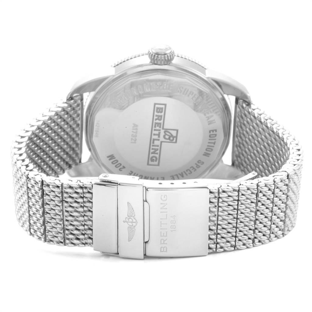 Breitling Superocean Heritage 42 Mesh Bracelet Steel Men's Watch A17321 For Sale 6