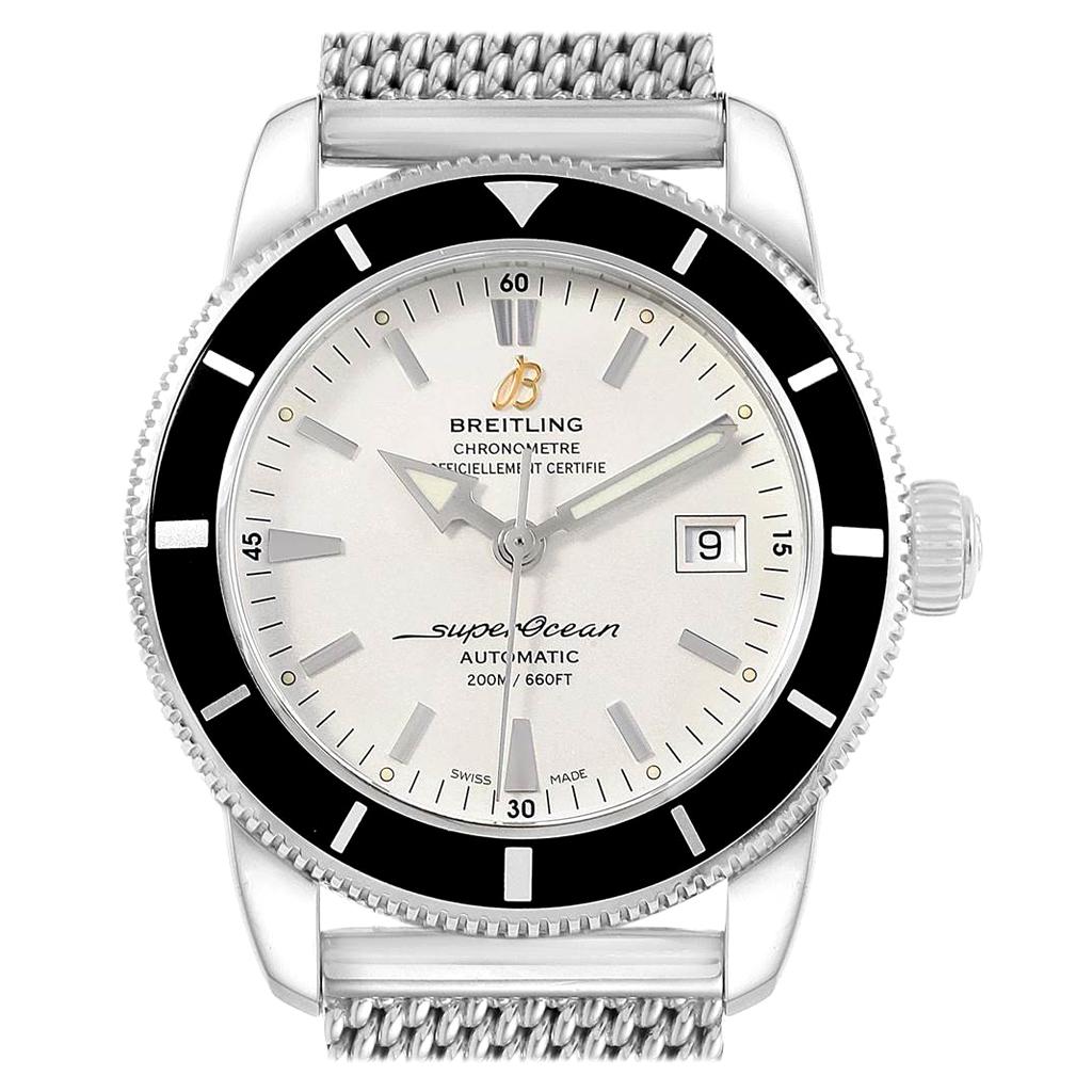 Breitling Superocean Heritage 42 Mesh Bracelet Steel Men's Watch A17321 For Sale