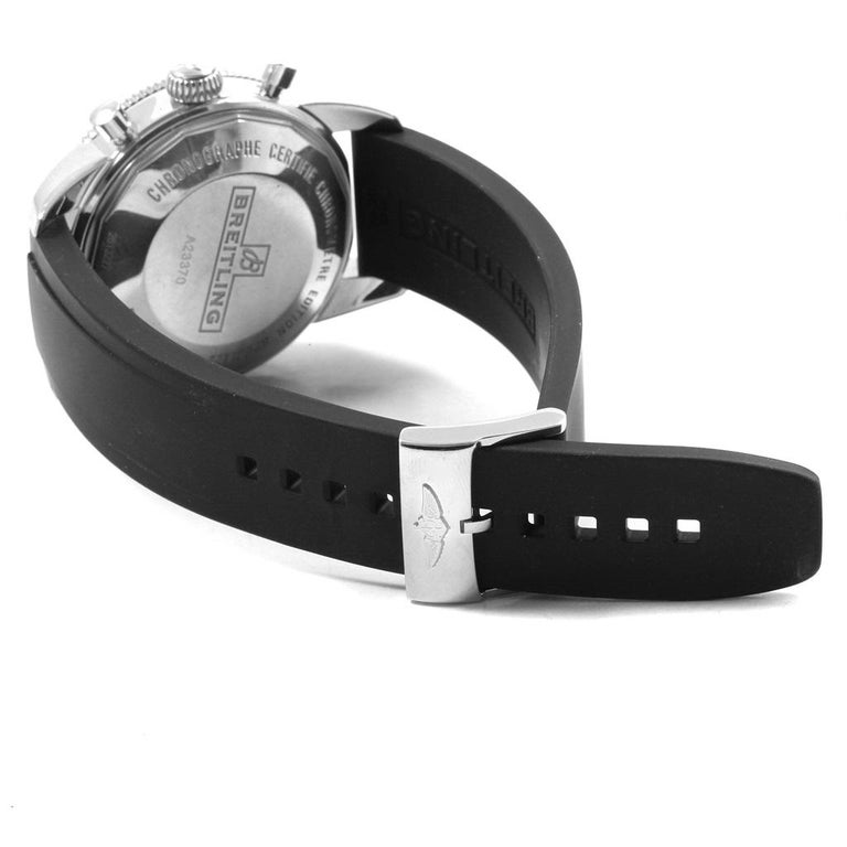 Breitling SuperOcean Heritage 44 Black Dial Rubber Strap ...