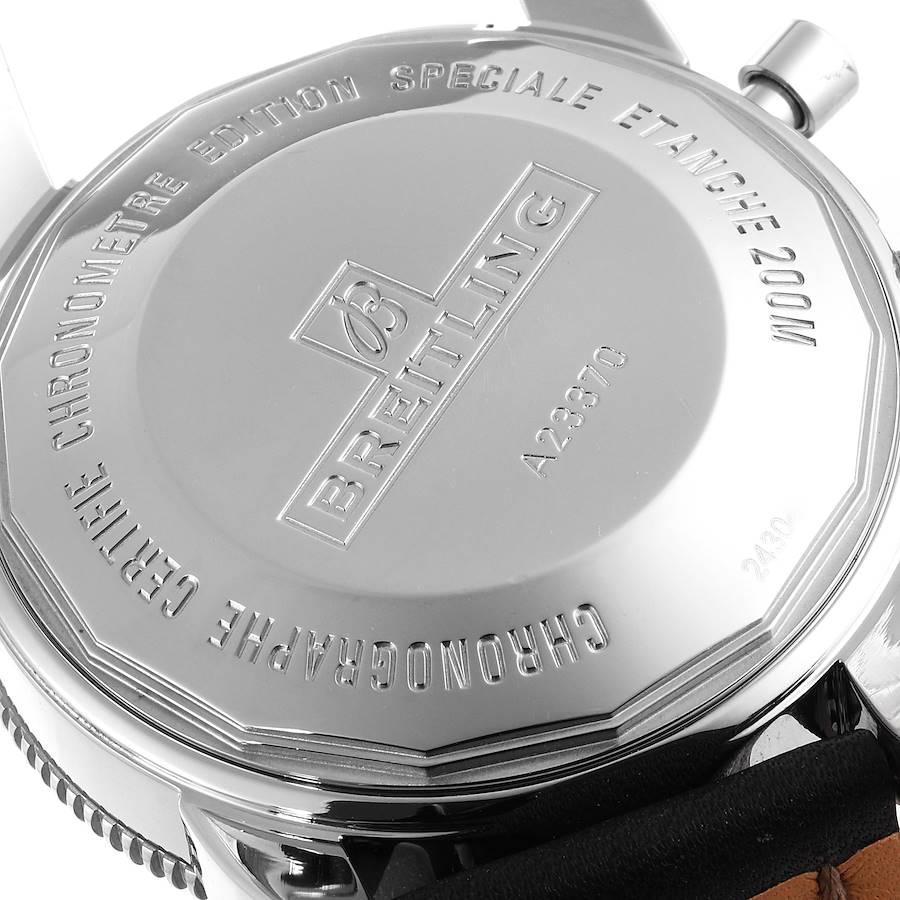Breitling SuperOcean Heritage 44 Uhr mit schwarzem Zifferblatt und Gummiriemen A23370 im Angebot 3