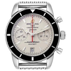 Breitling SuperOcean Heritage 44 Chrono Silver Dial Watch A23370 Box Papers