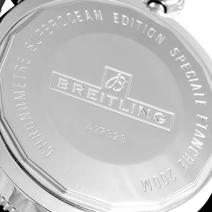 Men's Breitling Superocean Heritage 46 Black Dial Rubber Strap Watch A17320 For Sale