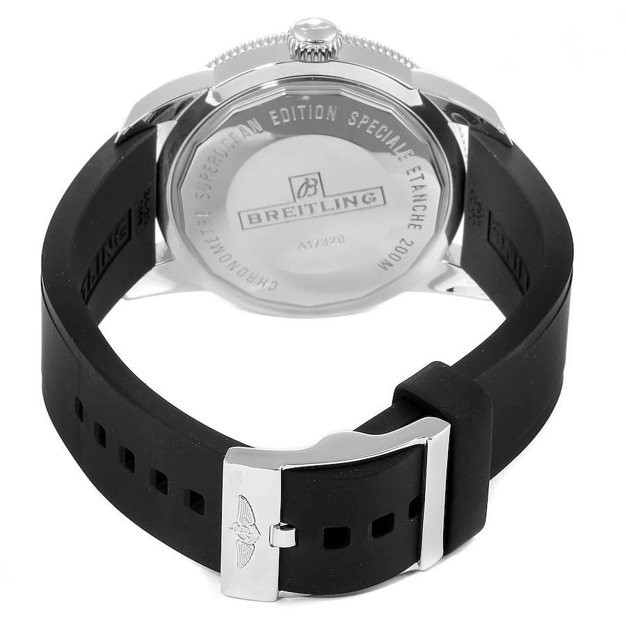 Breitling Superocean Heritage 46 Black Dial Rubber Strap Watch A17320 For Sale 1