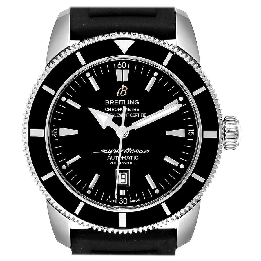 Breitling Superocean Heritage 46 Black Dial Rubber Strap Watch A17320 For Sale