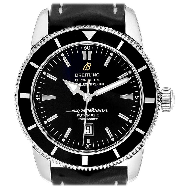 Breitling Superocean Heritage 46 Black Dial Steel Men's Watch A17320 ...