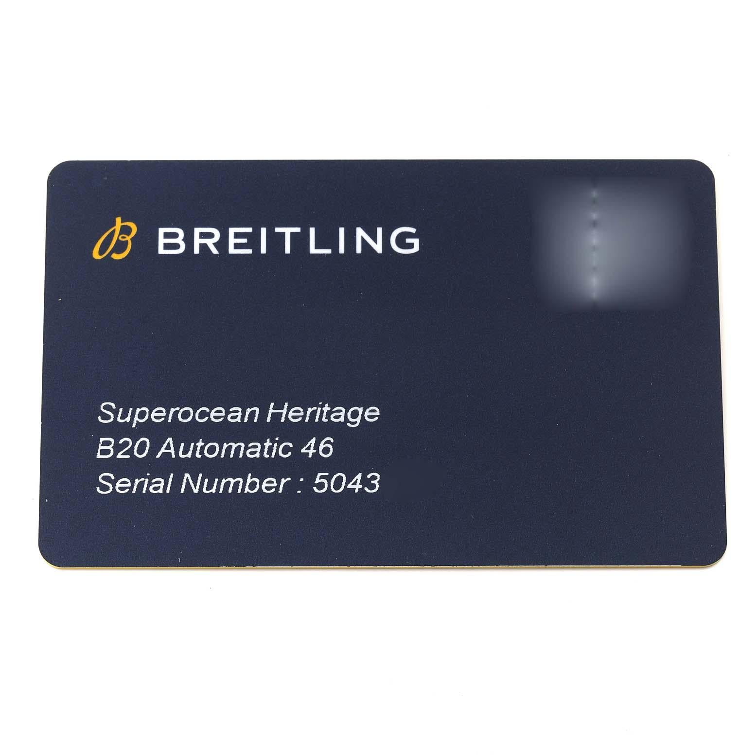 Breitling Superocean Heritage 46 Black Dial Steel Mens Watch AB2020 Box Card 6