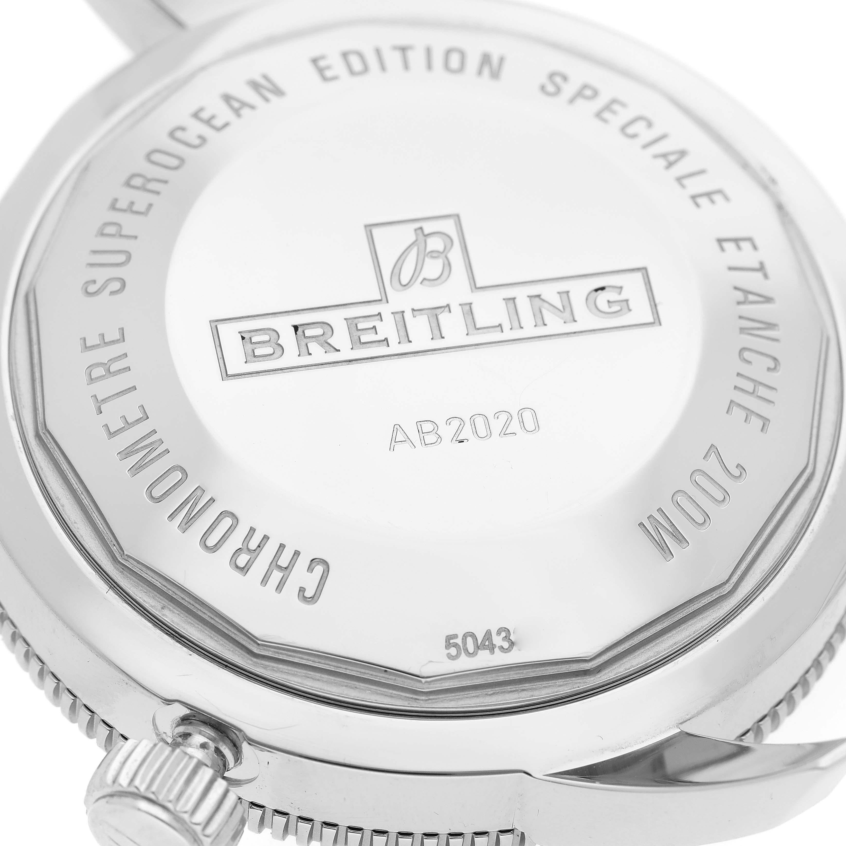 Breitling Superocean Heritage 46 Black Dial Steel Mens Watch AB2020 Box Card 3