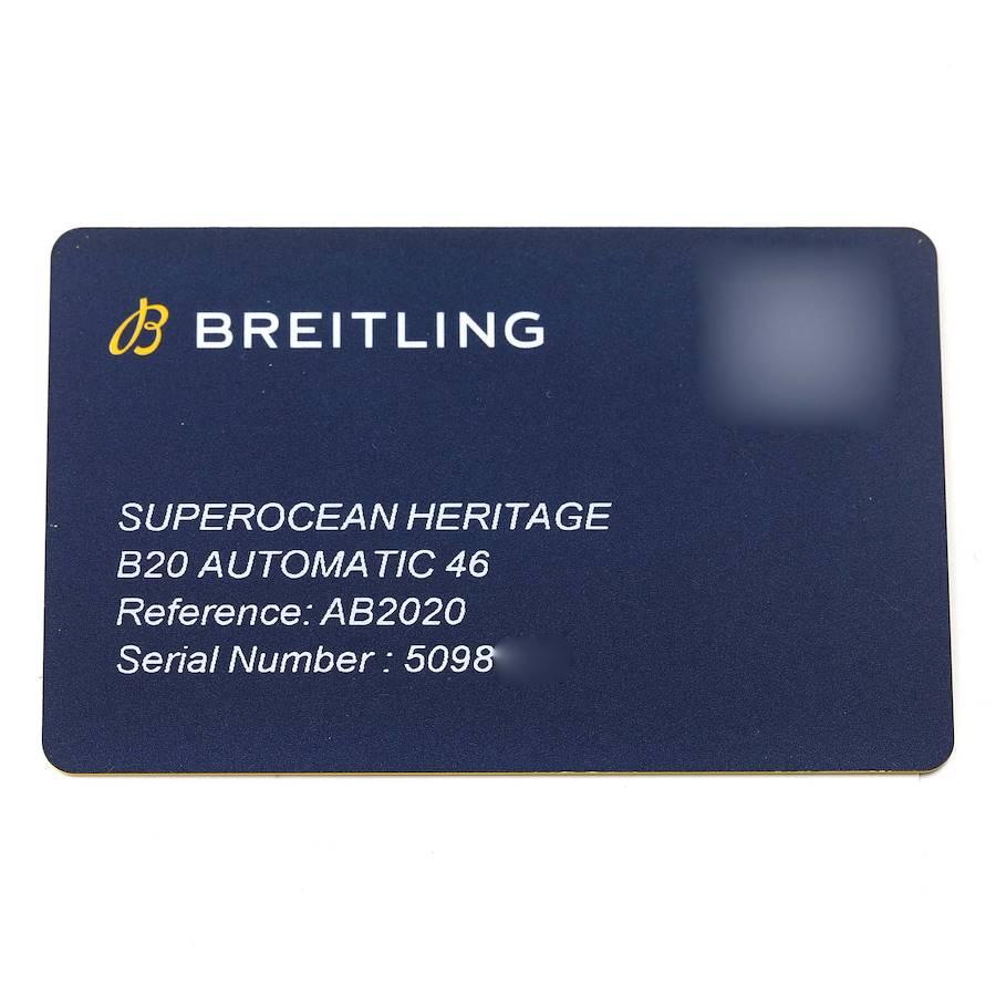 Breitling Superocean Heritage 46 Blue Dial Mens Watch AB2020 Box Card 3