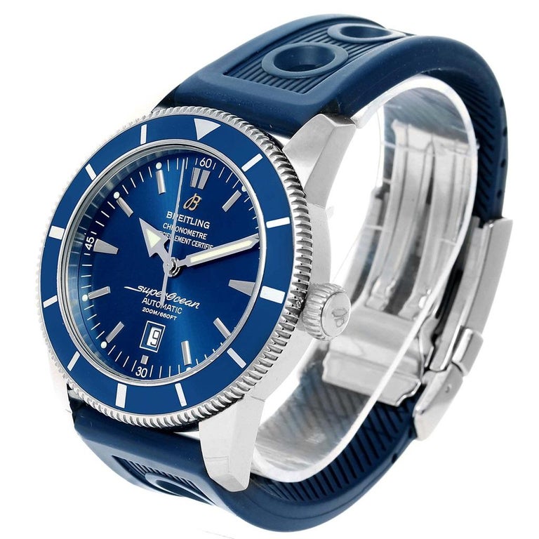 Breitling Superocean Heritage 46 Blue Dial Rubber Strap ...
