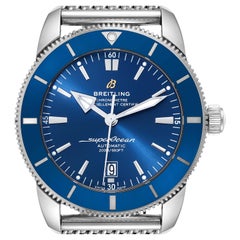 Breitling Superocean Heritage 46 Blue Dial Steel Mens Watch AB2020 Box Card