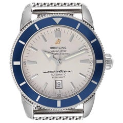 Breitling Superocean Heritage 46, Mesh-Armbanduhr mit silbernem Zifferblatt A17320, ungetragen