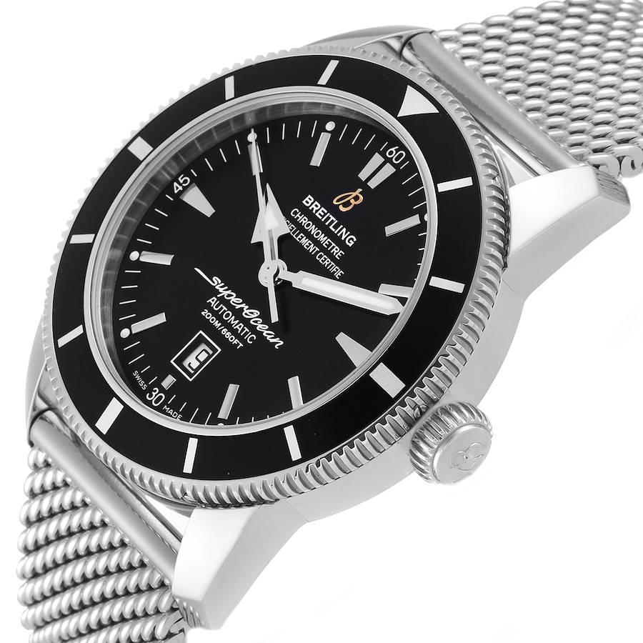 Men's Breitling Superocean Heritage Black Dial Steel Watch A17320 Box Papers