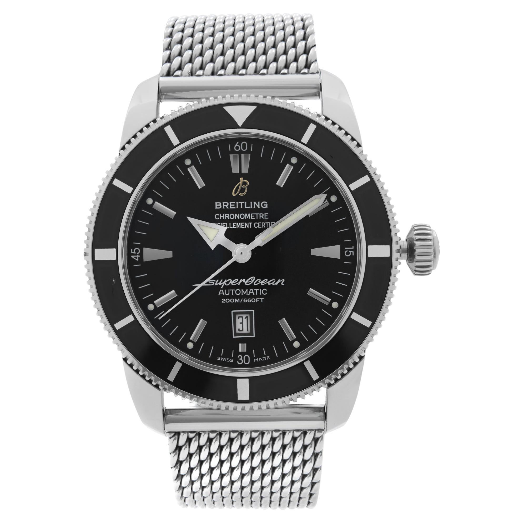 Breitling Superocean Heritage Steel Black Automatic Mens Watch A17320