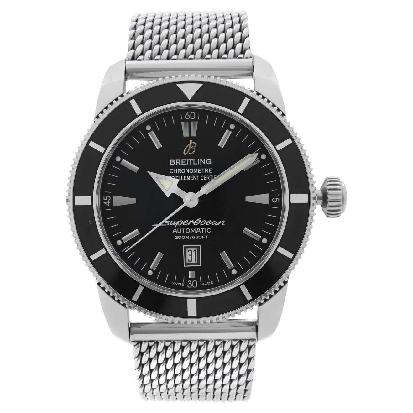 Breitling Superocean Heritage Steel Black Automatic Mens Watch A17320 ...