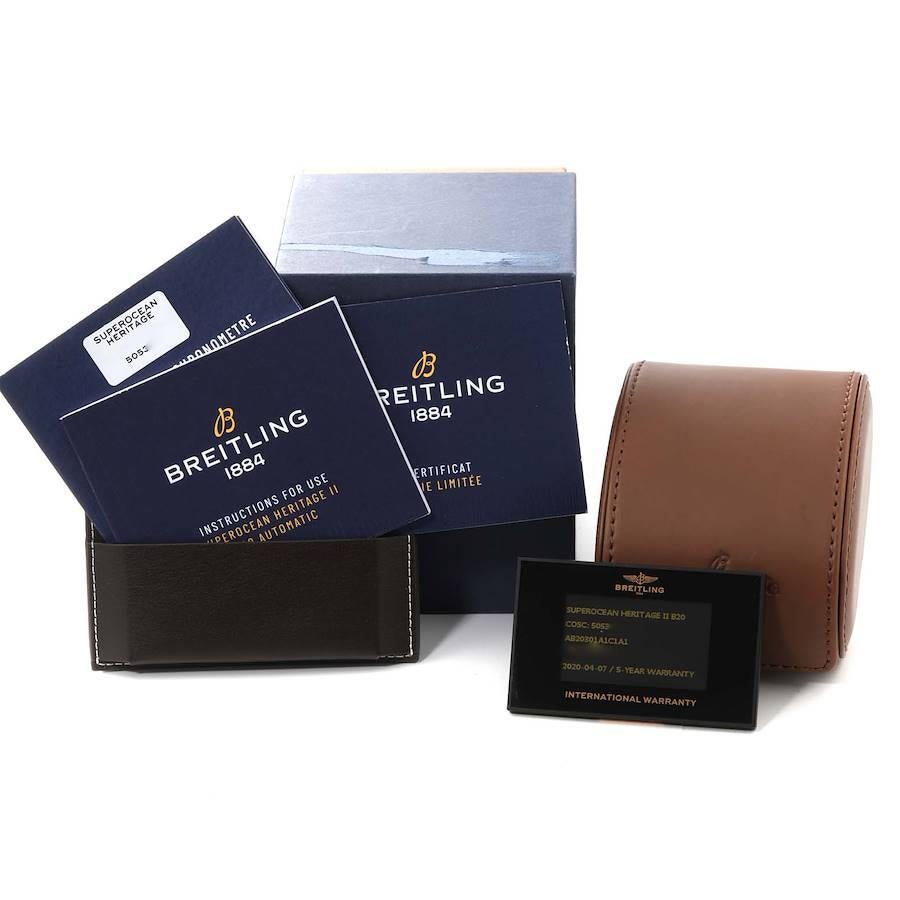 Breitling Superocean Heritage B20 44 Blaues Zifferblatt Herrenuhr AB2030 Box Card 5