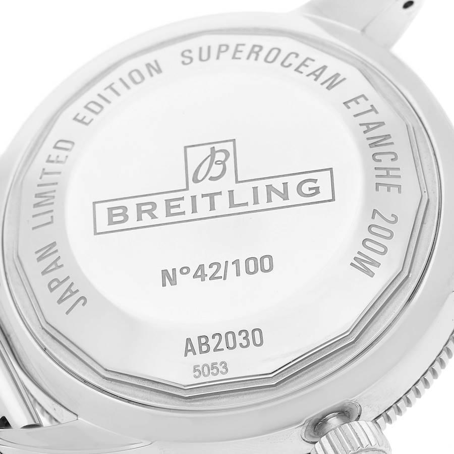 Breitling Superocean Heritage B20 44 Blaues Zifferblatt Herrenuhr AB2030 Box Card 1