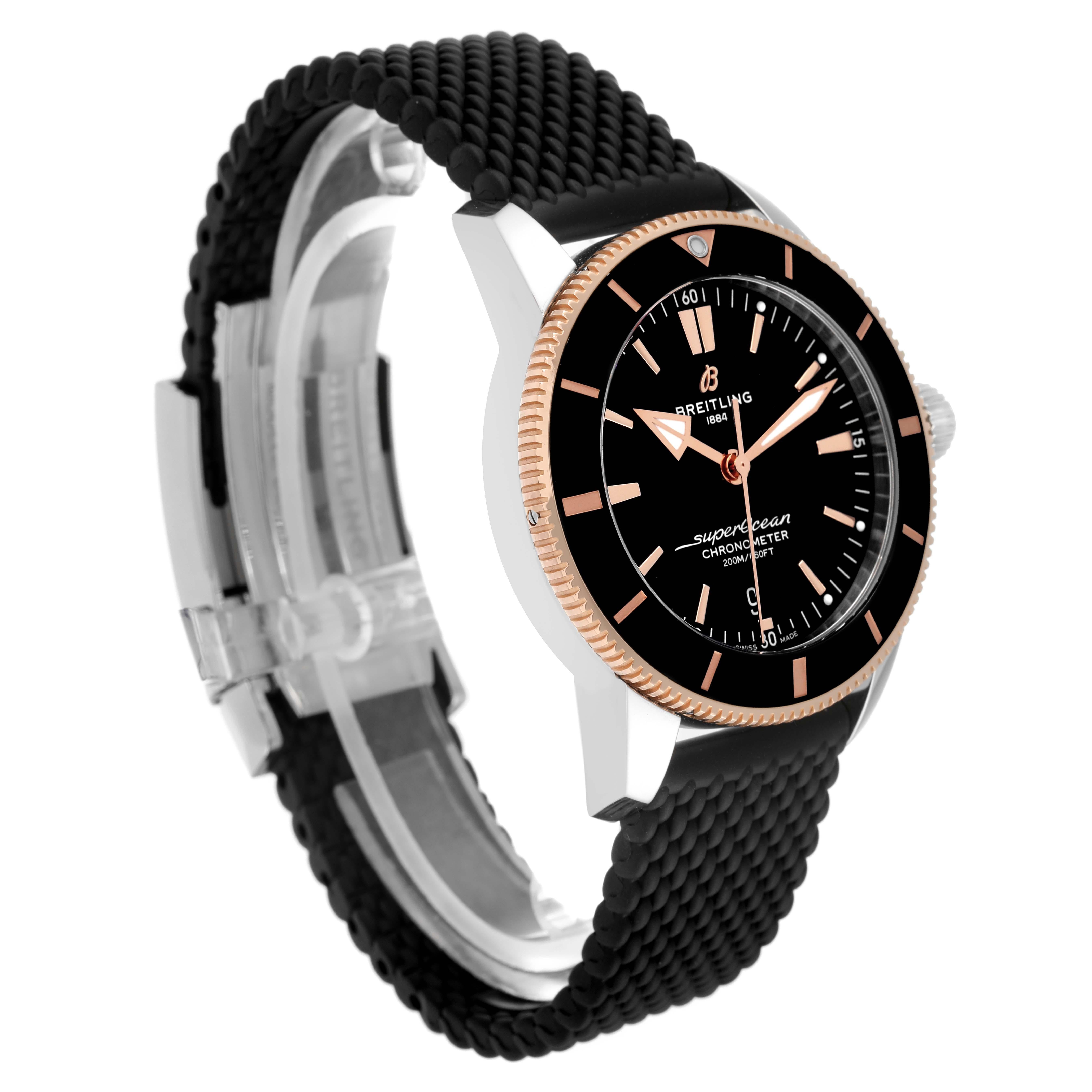 Breitling Superocean Heritage B20 Stahl Rose Gold Herrenuhr UB2030 Box Karte im Zustand „Hervorragend“ in Atlanta, GA
