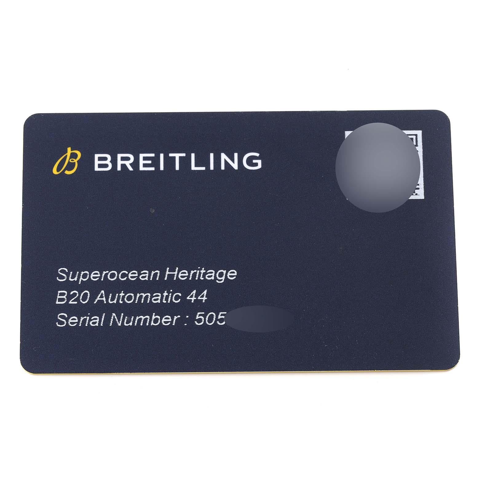 Breitling Superocean Heritage B20 Steel Rose Gold Mens Watch UB2030 Box Card 5