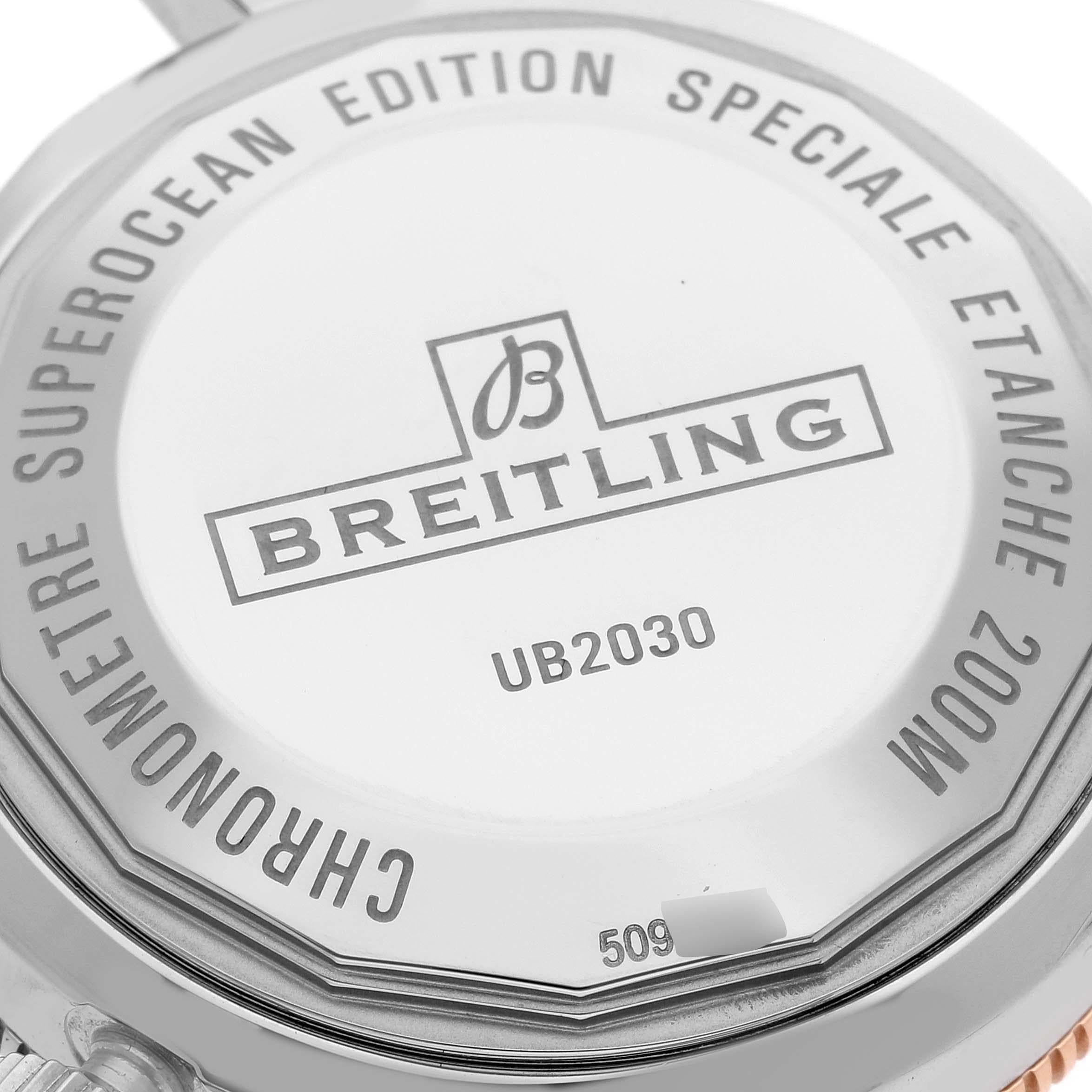 Breitling Superocean Heritage B20 Steel Rose Gold Mens Watch UB2030 Unworn 2