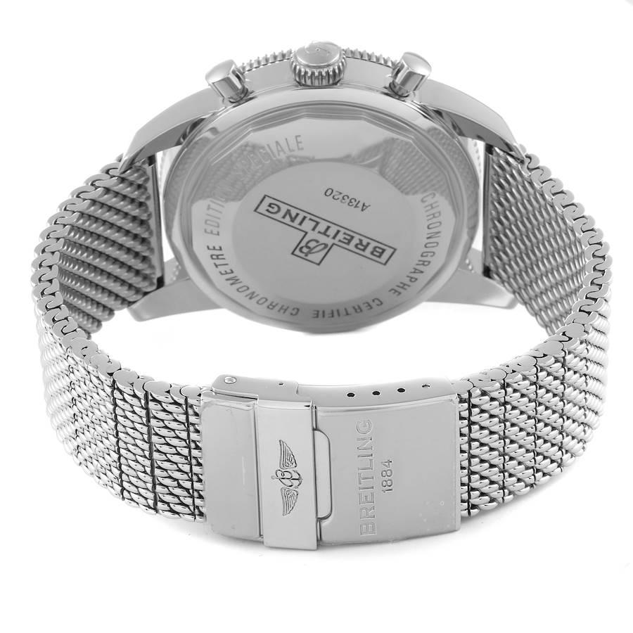 Men's Breitling SuperOcean Heritage Chrono 46 Mesh Bracelet Watch A13320 Box Card