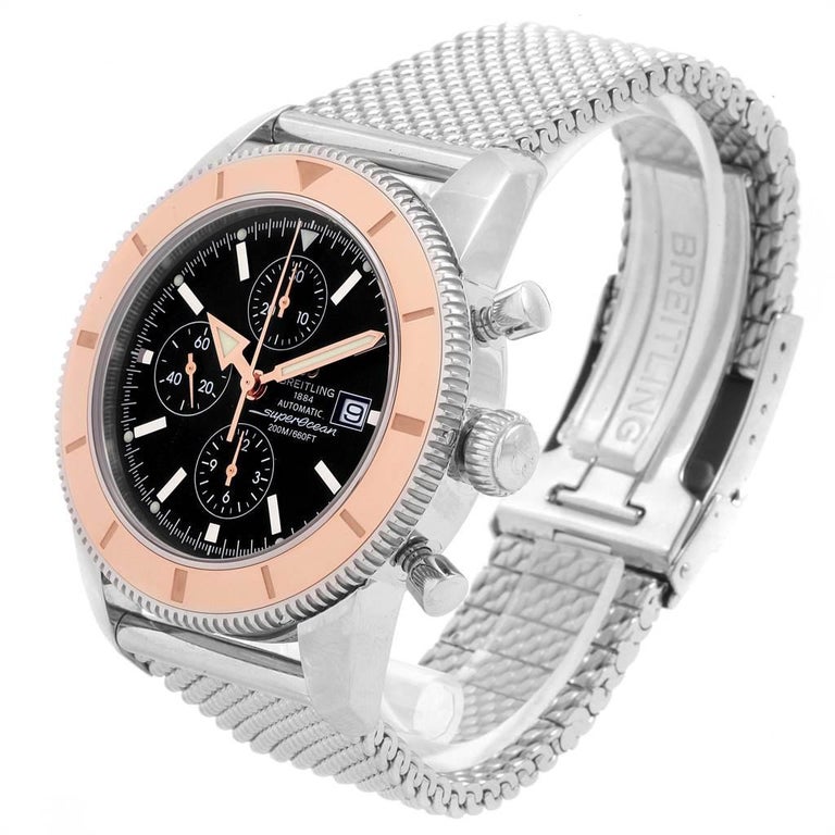 Breitling SuperOcean Heritage Chrono 46 Steel Rose Gold Watch U13320 For  Sale at 1stDibs | breitling superocean heritage 46 rose gold, breitling  superocean heritage rose gold, breitling superocean gold