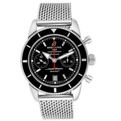 Breitling SuperOcean Heritage Chrono Black Dial Watch A23370 Box Papers