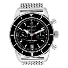 Breitling SuperOcean Heritage Chrono Black Dial Watch A23370 Box Papers
