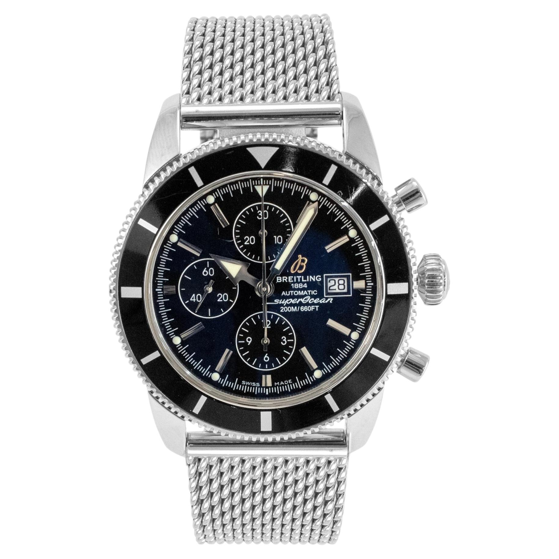 Breitling Superocean Heritage Chronograph 46MM A13320 Stainless Steel Watch For Sale
