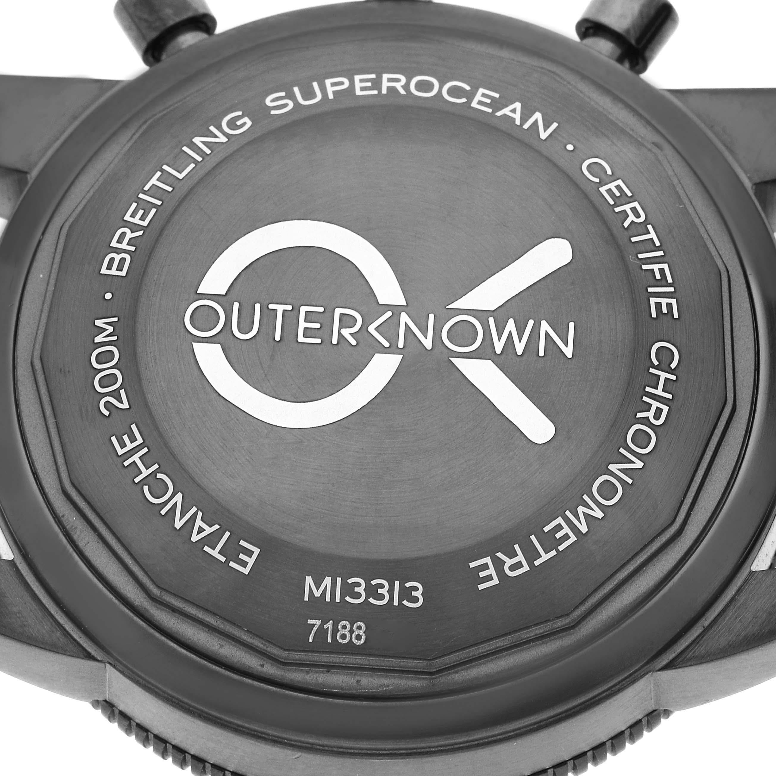 Breitling SuperOcean Heritage Chronograph DLC Stahl Herrenuhr M13313 Ungetragen im Angebot 2