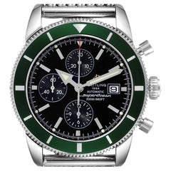 Breitling SuperOcean Heritage Chronograph LE Green Bezel Watch A13320 Box Papers