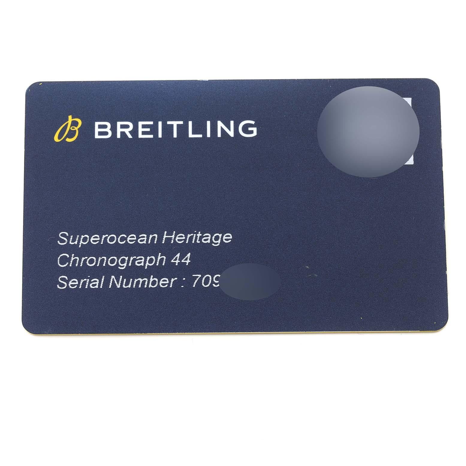 Breitling SuperOcean Heritage DLC Steel Mens Watch M13313 Box Card For Sale 7