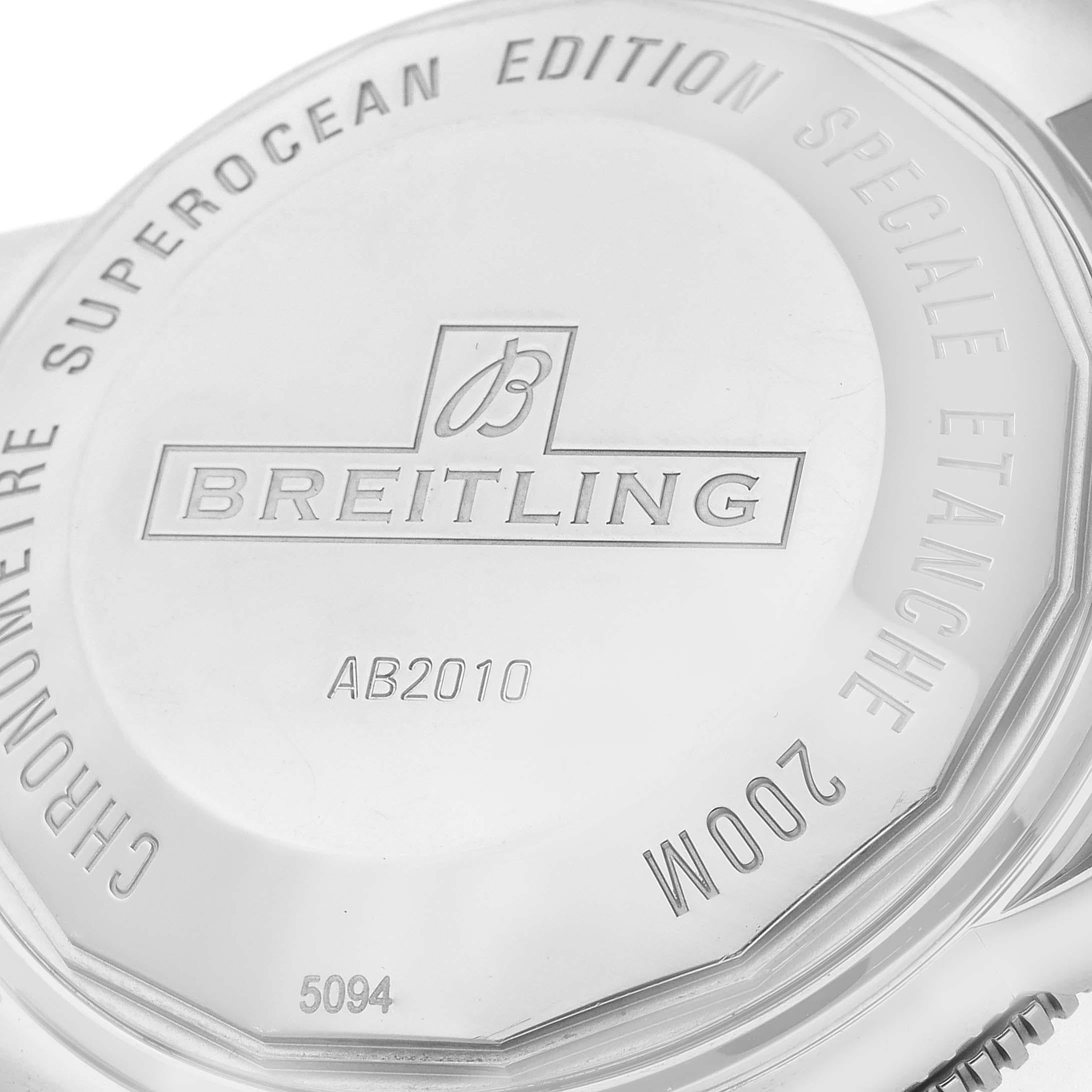 Breitling Superocean Heritage II 42 Stahl-Herrenuhr mit schwarzem Zifferblatt AB2010 4