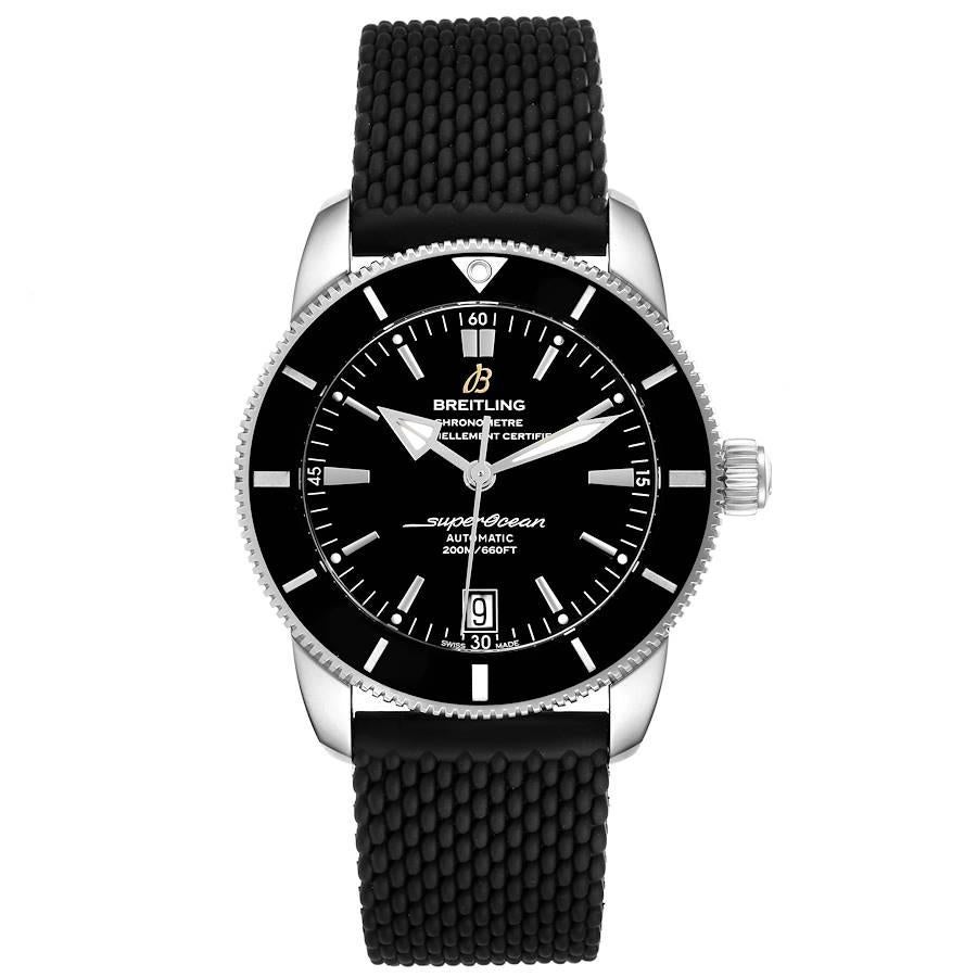 Ab2010 Breitling Superocean Heritage II 42 Black Dial Steel Watch AB2010 Box ...