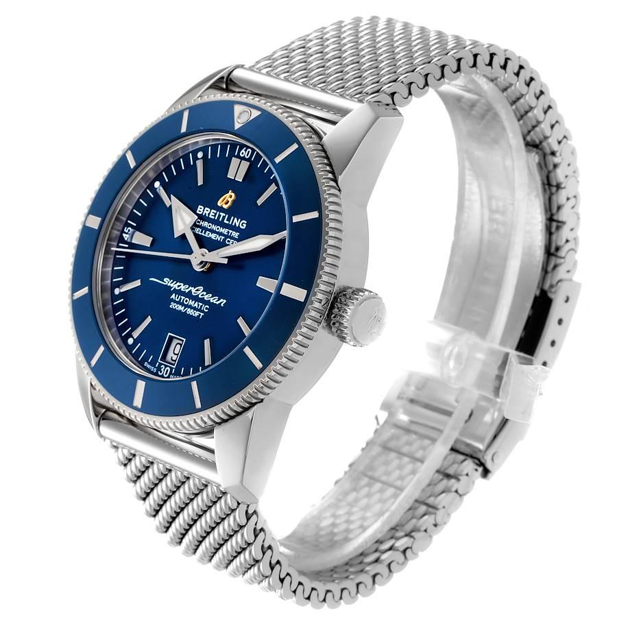 Breitling Superocean Heritage II 42 Blue Dial Steel Watch AB2010 Box Papers Herren