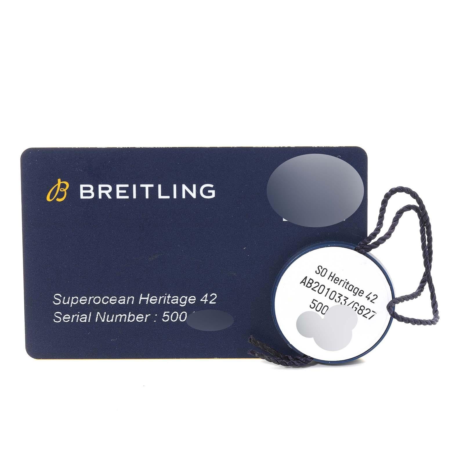 Breitling Superocean Heritage II 42 Brown Lünette Stahl Herrenuhr AB2010 ungetragen im Angebot 4