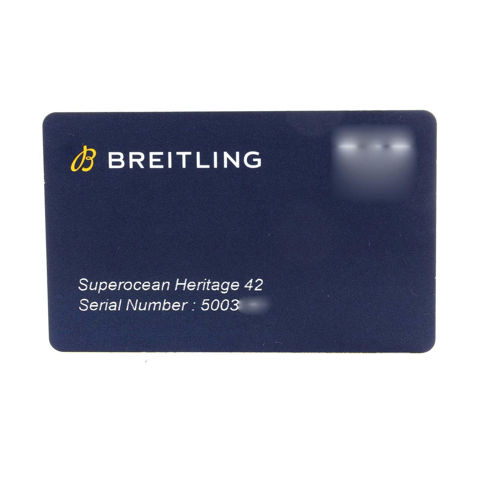 Breitling Superocean Heritage II 42 Brown Dial Stahl Herrenuhr AB2010 Box Karte im Angebot 4