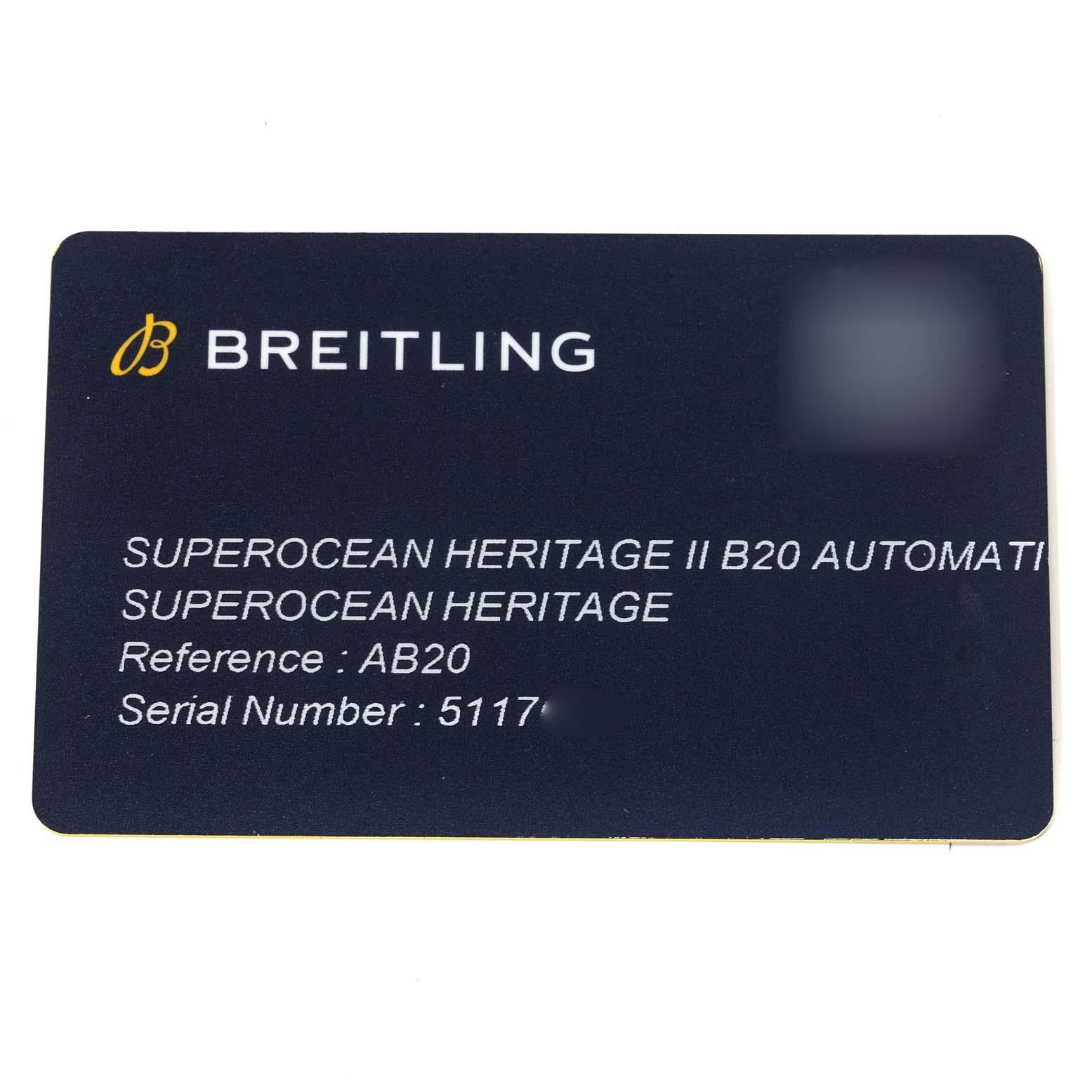 Breitling Superocean Heritage II 42 Green Dial Steel Mens Watch AB2010 Box Card 4