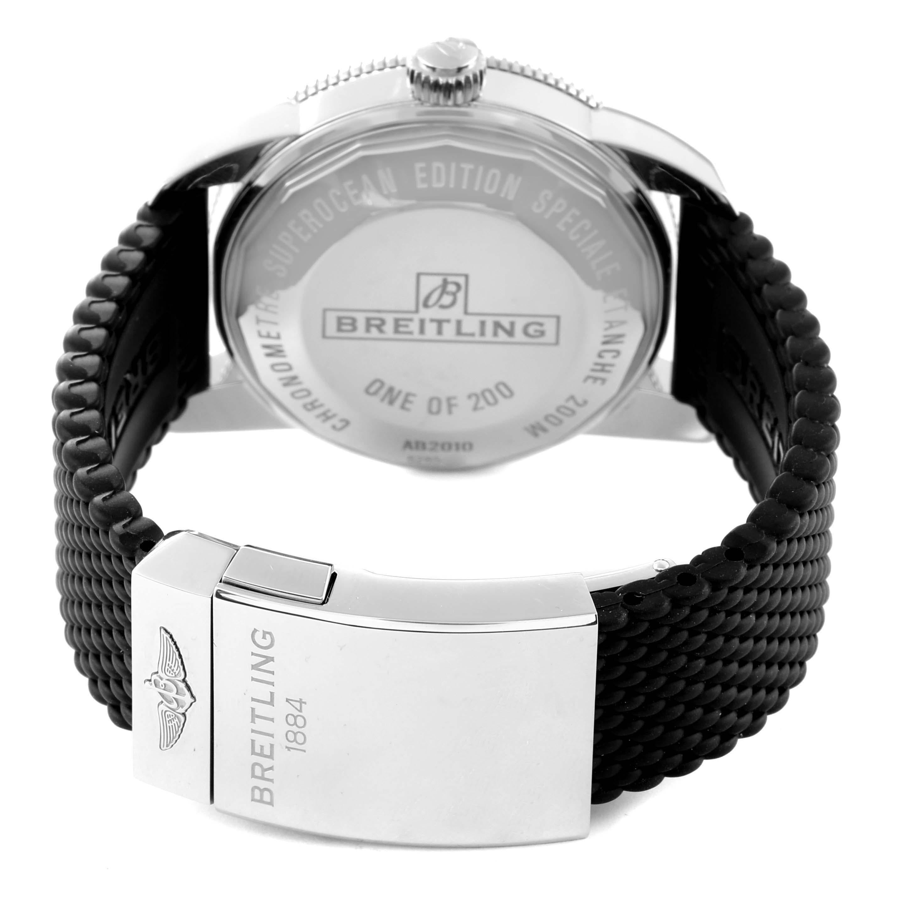 Breitling Superocean Heritage II 42 Ice Blue Dial Steel Watch AB2010 Unworn 2