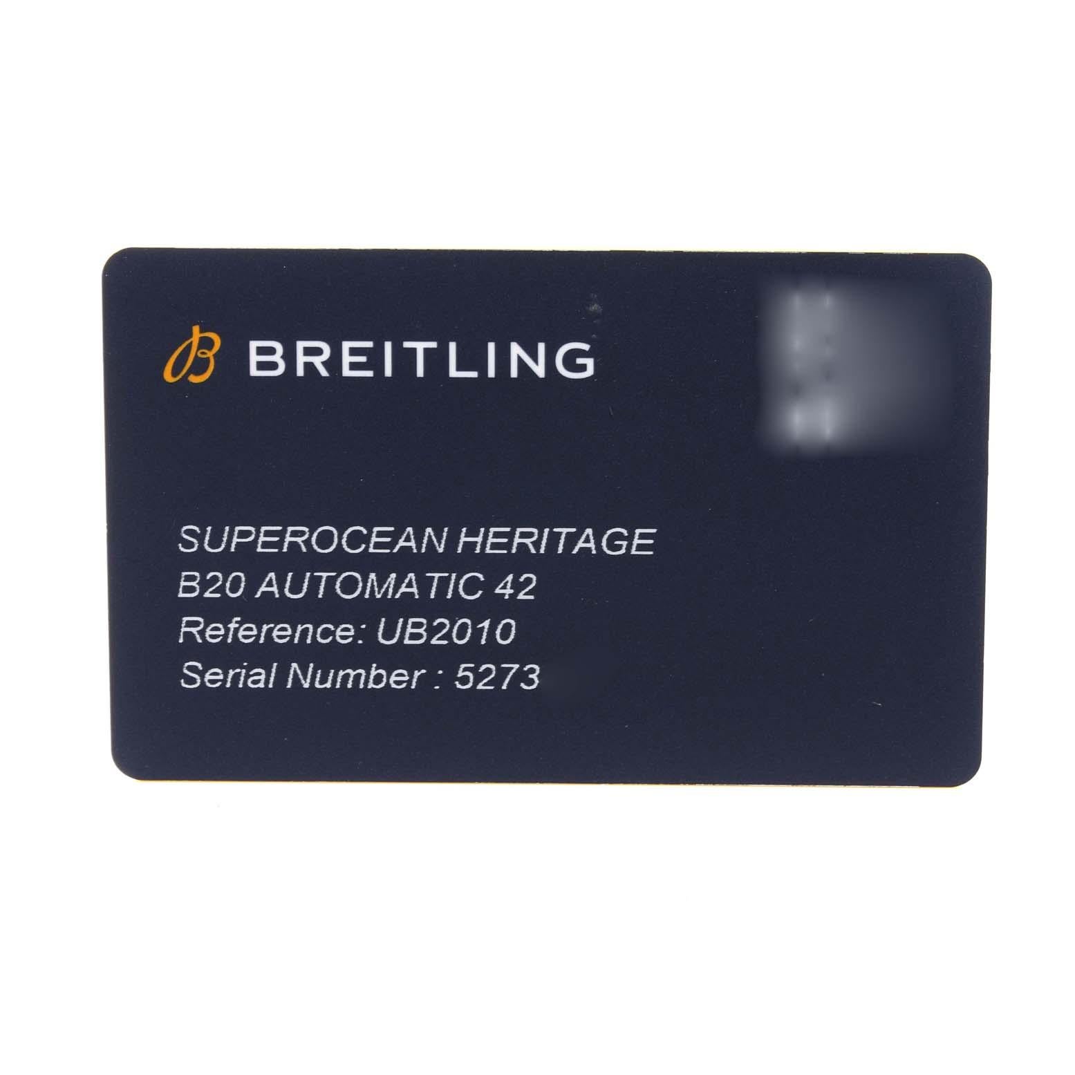 Breitling Superocean Heritage II 42 Steel Rose Gold Mens Watch UB2010 Card 2