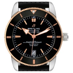 Breitling Superocean Heritage II 42 Steel Rose Gold Mens Watch UB2010 Card